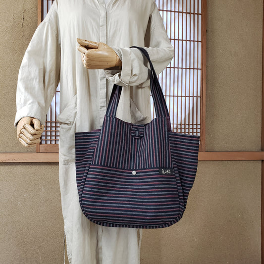 リバーシブル手さげバッグ 26Aと霜降り赤