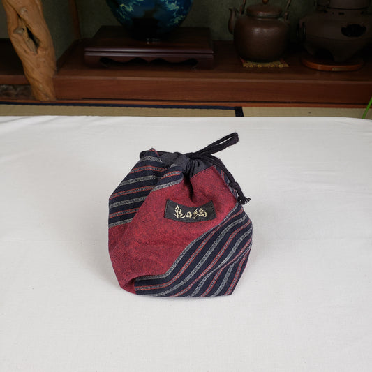 丸巾着 26Aと無地赤