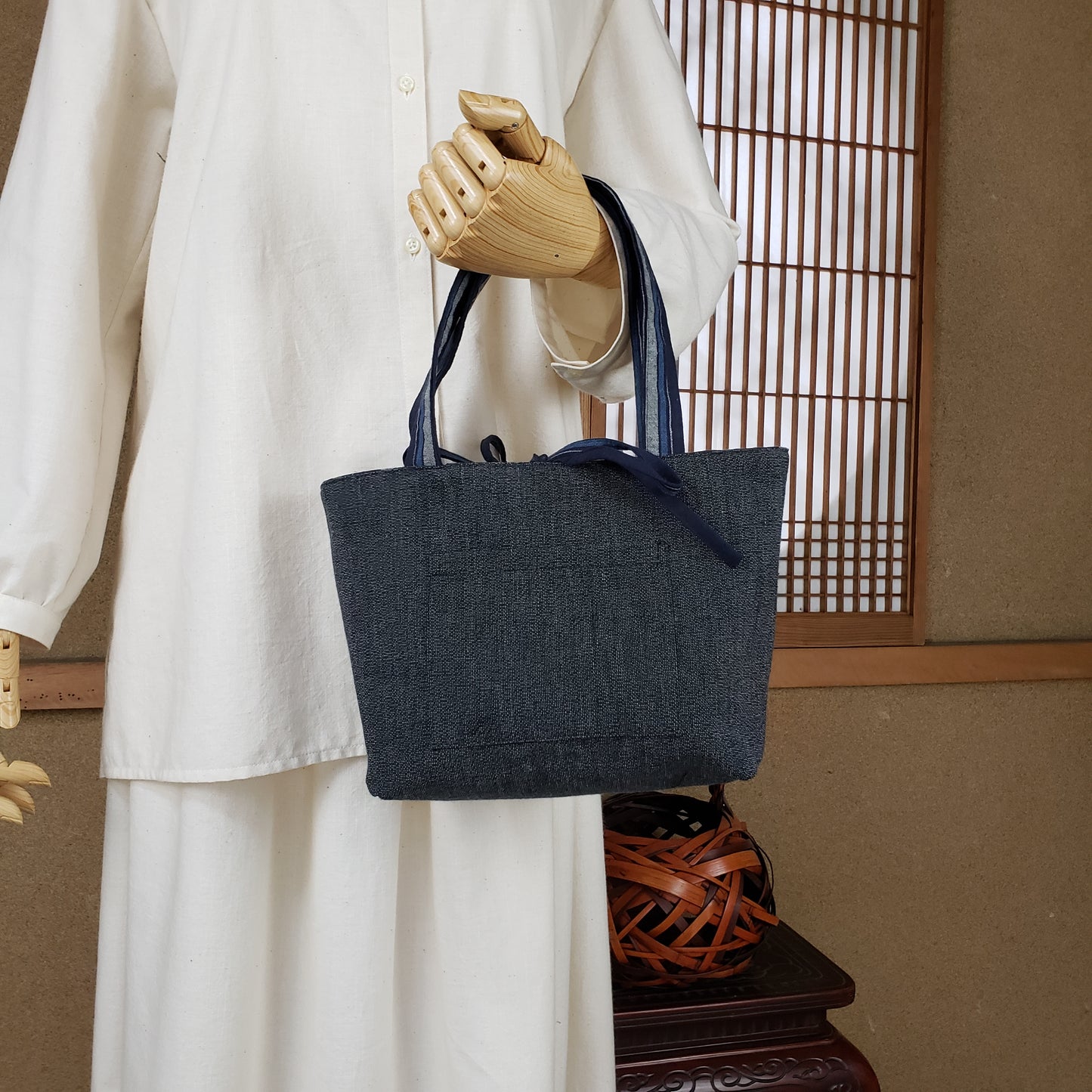 リバーシブルミニバッグ 2と霜降り黒