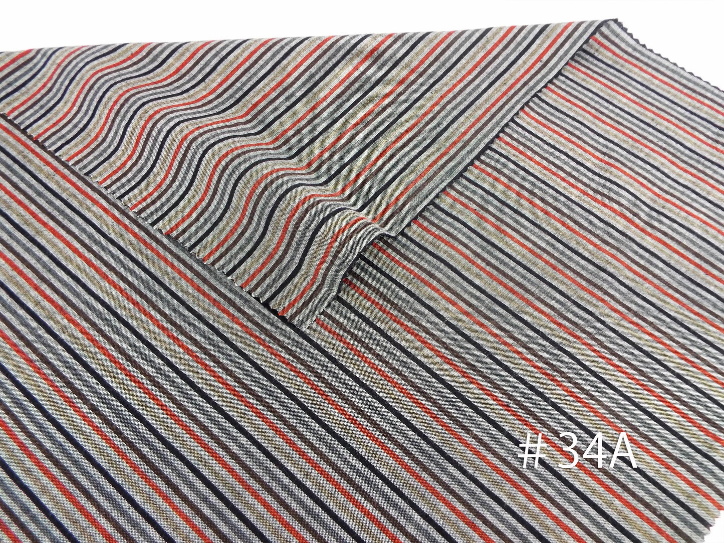 Kameda striped cotton fabric ordinary ground # 34 ABC 3 patterns
