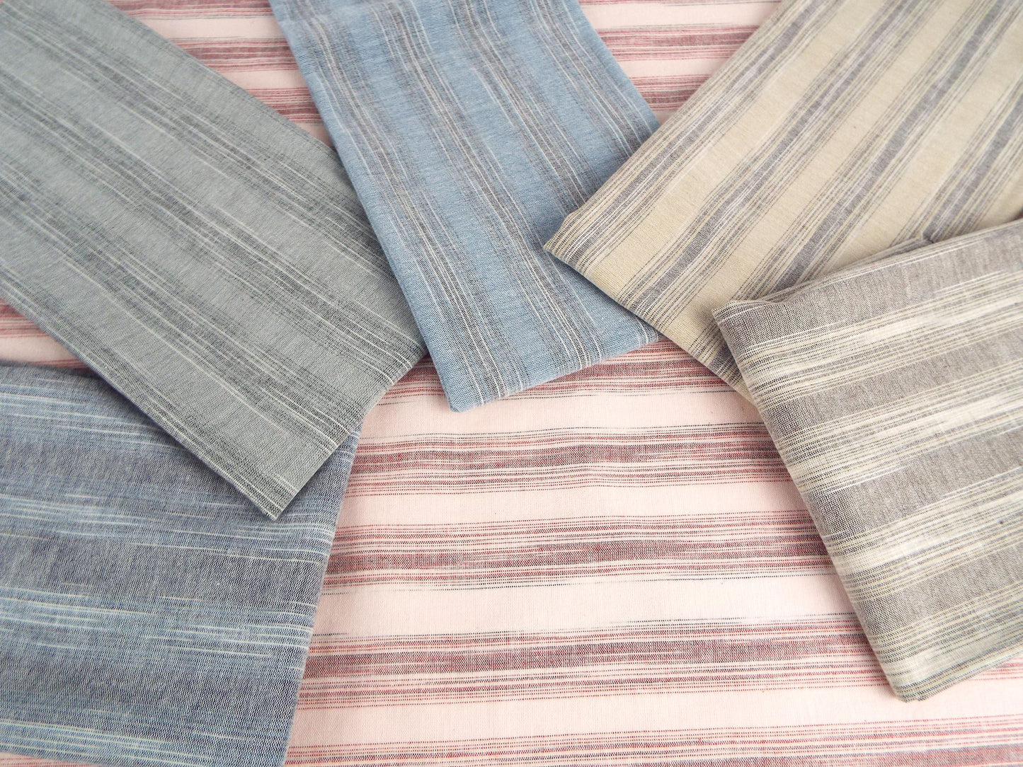 亀田縞　綿織物　薄地　#102　ABCDEFの6パターン