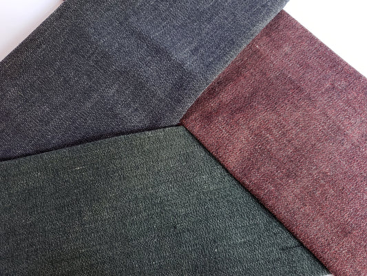 亀田縞 綿織物 普通地 霜降り 赤 紺 グリーン