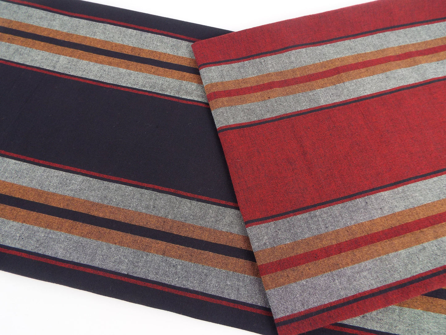 Kameda striped cotton fabric ordinary ground # 19 AB 2 patterns