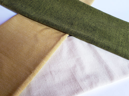 Kameda striped cotton fabric plain plain off slab Yamabuki Wakatake