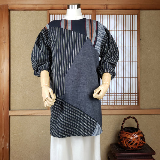 切り替えショートかっぽう着 普通地 12Aと17