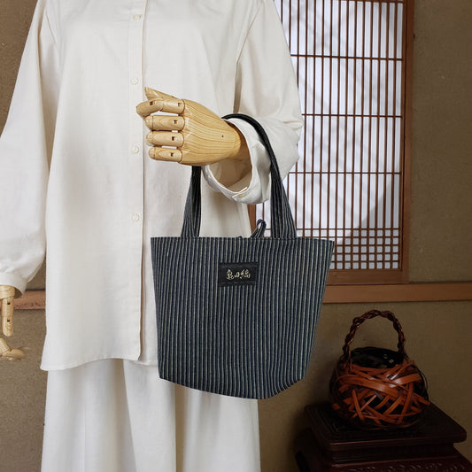 リバーシブルミニバッグ 31と無地紺