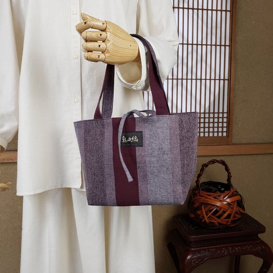 リバーシブルミニバッグ 39Aと無地茶