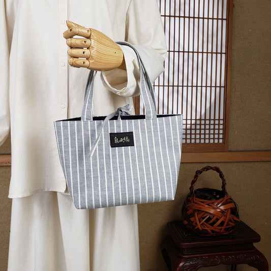 リバーシブルミニバッグ 42Cと無地紺