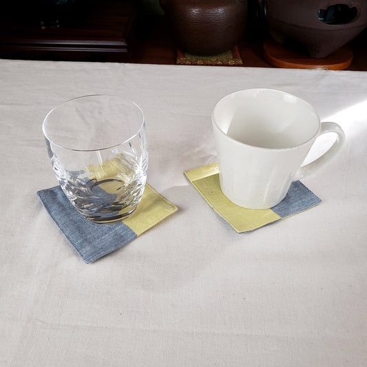 亀田縞ウクライナ支援コースター2枚セット(限定100セット 送料込み)