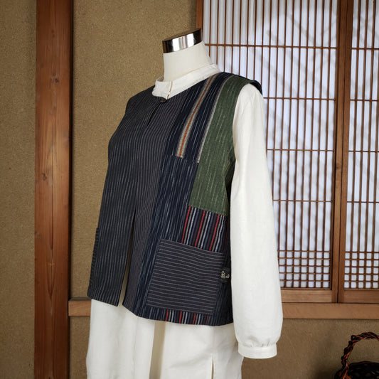 22030 パッチワーク風ベスト 2