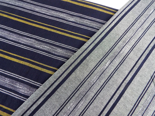 Kameda striped cotton fabric ordinary ground # 22 AB 2 patterns