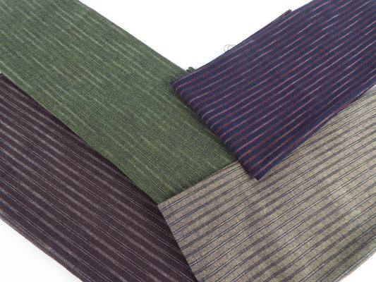 Kameda striped cotton fabric ordinary ground # 24 ABDG 4 patterns