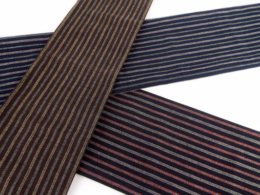 Kameda striped cotton fabric ordinary ground # 26 ABC 3 patterns