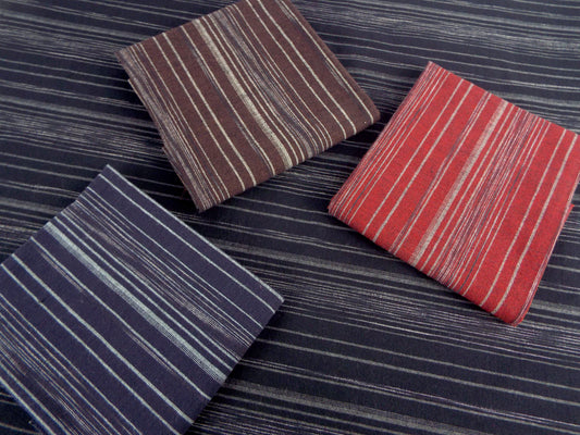 Kameda striped cotton fabric ordinary ground # 28 ABCD 4 patterns