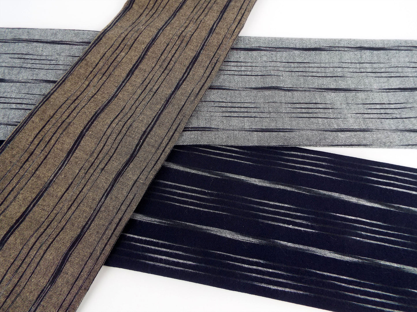 Kameda striped cotton fabric, ordinary ground # 29, CDE 3 patterns