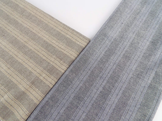 Kameda striped cotton fabric, ordinary ground # 38, AB 2 patterns