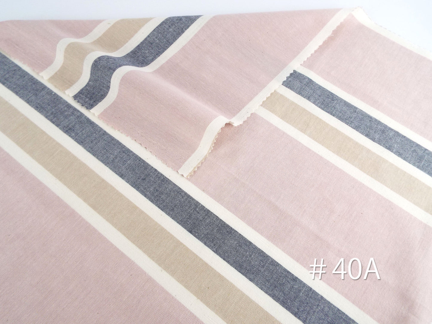 Kameda striped cotton fabric ordinary ground # 40 ABC 3 patterns