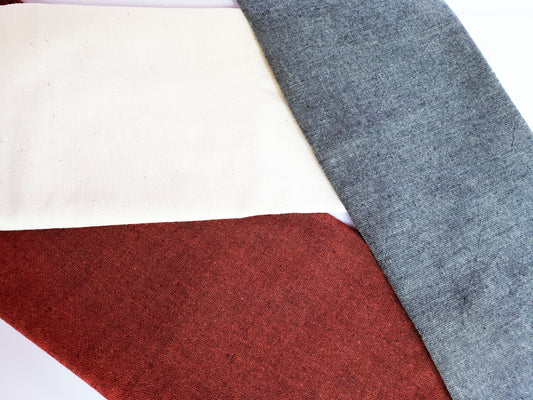 Kameda striped cotton fabric plain plain white gray orange