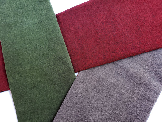 Kameda striped cotton fabric plain plain red pink green