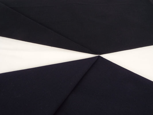 Kameda striped cotton fabric, thin plain, black, navy blue, 2 patterns