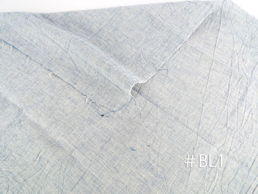 Kameda striped cotton fabric BL1 wrinkled thick fabric that goes well with jeans