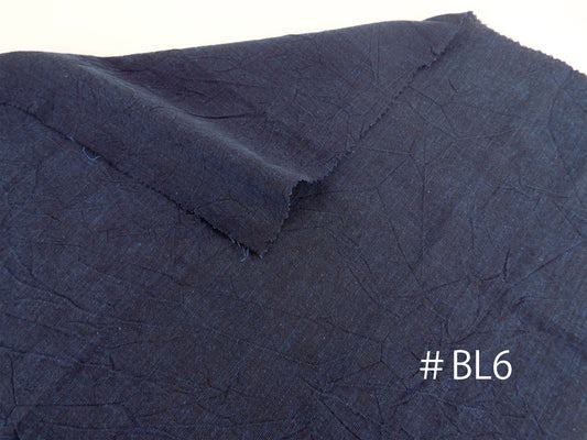Kameda striped cotton fabric BL6 wrinkled thick fabric that goes well with jeans