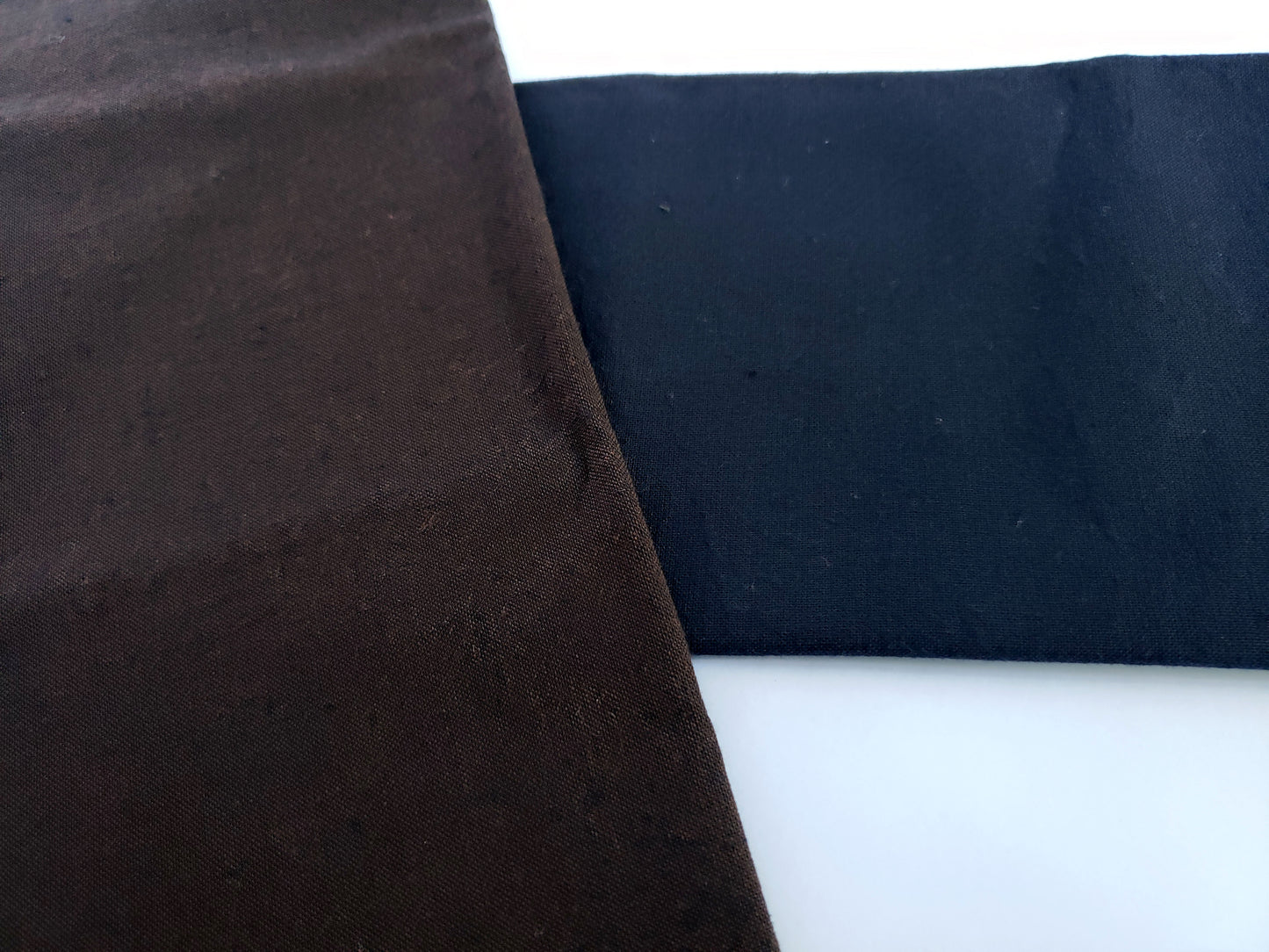 Kameda striped cotton fabric plain plain navy blue brown